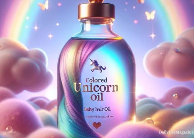 Baby Hair Care with Colored Unicorn Oil Baby Hair Oil