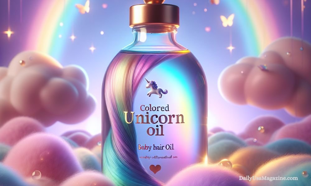 Baby Hair Care with Colored Unicorn Oil Baby Hair Oil